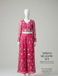 Elegant Pink Floral Co-ord Set