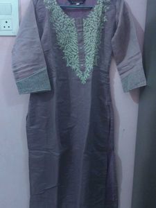 Embroidered Cotton Kurta