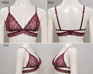 Burgundy Lace Bralette(1400)