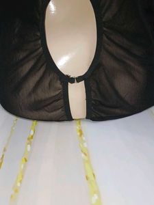 (700)Black Lace Lingerie Top