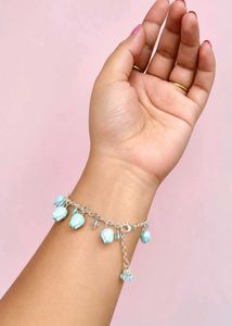 Blue Tulip Charm Bracelet