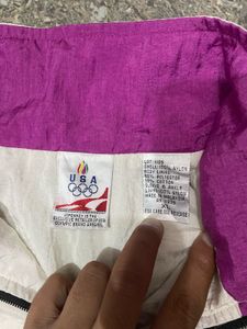 Retro 80s USA colorblock Windbreaker Jacket