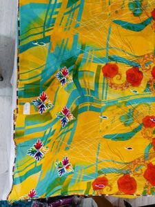 🇳🇿💫🎀Vibrant Yellow Floral Print Saree