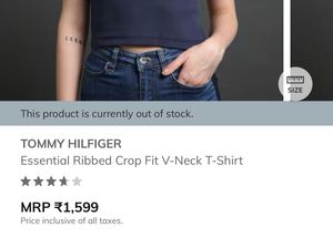 Tommy Baby Tee Cropped Tshirt