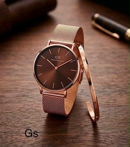 Elegant Rose Gold Watch &amp; Bracelet Set