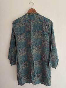 Embellished Teal Printed Kurta