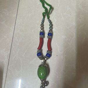 Boho Beaded Kamabandh &amp; Necklace Set for Graba