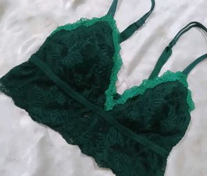 Lace Bra Green