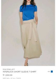 Vibrant Blue Interlock Short Sleeve T-Shirt