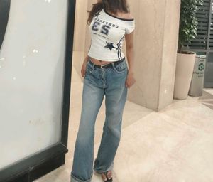 Cute Off-Shoulder Graphic Tee