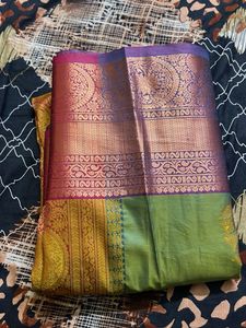 Vibrant Silk Saree with Traditional Motifs