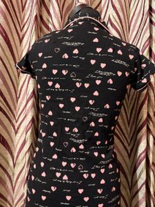 Cute Heart Print night dress