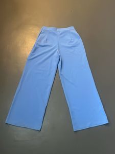 H&amp;M Chic Blue Wide Leg Pants with Gold Buttons