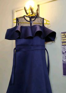 Blue Ruffle Party Dress