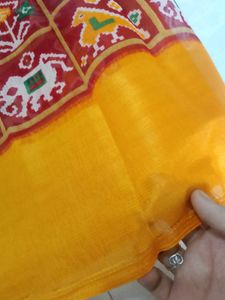 Stunning Red &amp; Yellow Patola Saree