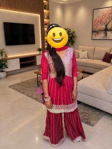 Vibrant Kurta Set with Palazzo Pants