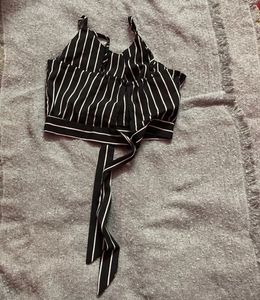 stripped sleeveless top