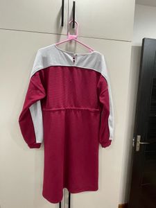 Colorblock Drawstring Dress