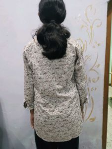 Abstract Print Button-Down Shirt