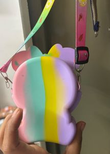 Cute Rainbow Unicorn Silicone Pouch