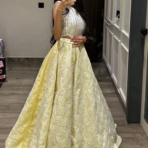 Elegant Yellow Lehenga Choli Set