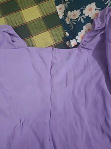 lavender dress with belt