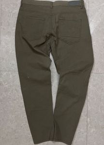 Men's Olive Green Casual Chinos HIGHLANDER
