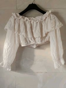 White Long Sleeve Top