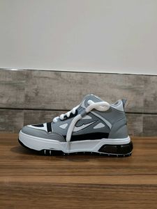 Stylish Grey High-Top Sneakers