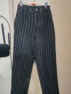 Striped Denim Jeans