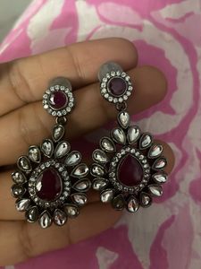 Maroon Earrings