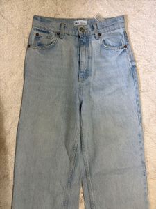 Zara Light Wash Wide Leg Jeans