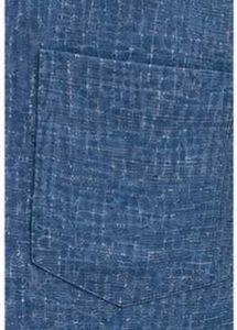 Men's Blue Textured Short Sleeve Shirt