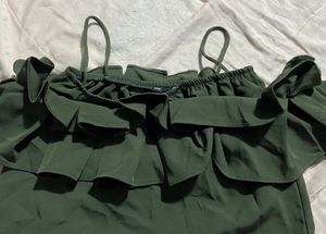 Green Ruffle Cami Top