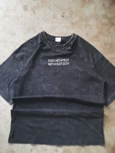 Graphic back Print acid washed Oversized T-Shirt
