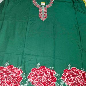 Embroidered Green Kurta Set with Dupatta