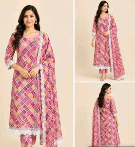 Pink Ethnic Kurta Set with Palazzo