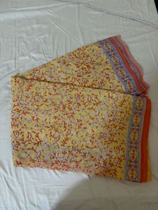 Yellow Floral Saree