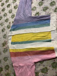 Rainbow Striped Knit Cardigan