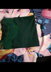 Green Sheer Detail Top