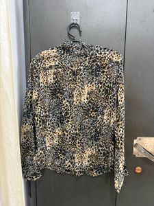 Zara Basic Animal Print Top