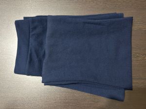 Navy Blue Textured Pants
