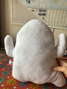 Halloween Emoji pillow of white ghost