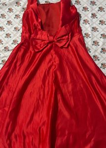 Stunning Red Evening Gown with Bow Detail