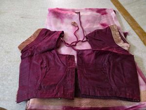 Beautiful Purple shibori style Saree with blouse