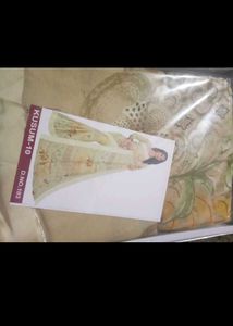 Elegant Cream Floral Saree With box