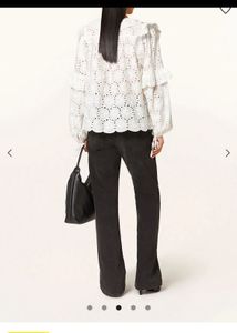 Chic Broderie Anglaise Ruffle Blouse