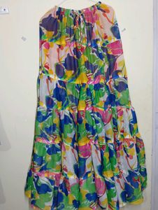Boho Floral Tiered Maxi Skirt
