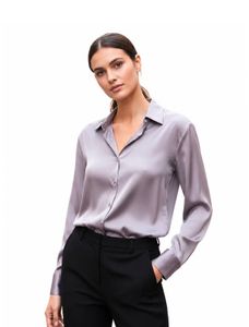 Satin Button-Up Shirt