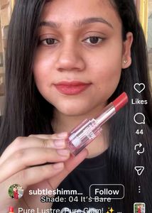 Swiss Beauty Pure Lustre Lipstick(Shade-its bare)